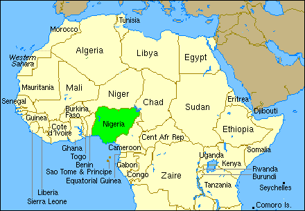 nigeria carte monde